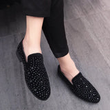 Men Loafers Leather Shoes For Man slip on Dress Shoes Elegant Shoe Fashion Men's Flats club party shoes men Zapatos