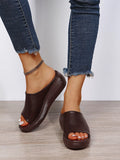 Ladies Leather Sole Slippers Women Sexy High Heel Mules Clogs Black Peep Toe Platform Mules Emal Slip on Sandals