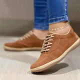 Fashion Comfortable Women's Flat Shoes with Free Shipping Casual Lace Up Ladies Flats Lightweight Outdoor Walking