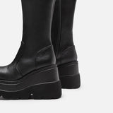 Breakj 43 Gothic Style Thick Bottom Boots Motorcycle Knight Boots But Knee Big Head Show Thin Tall Boots