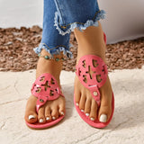 Women's Sandals Summer 2024 Summer Flat Sandals Women Shoes Cut Out Slipppers Woman Casual Shoes Flip Flops Thong Beach