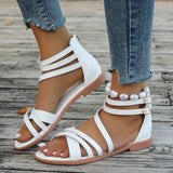 Woman 2024 Trend New Rome Sandals Summer Women Casual Flats Beach Slippers Walking Sandals Outdoor Brand Slides