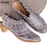 New Women Sandals Summer Fashion Stitching Ladies Heel Shoes Female Casual Sandalias Mujer Size