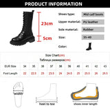 Style Non Slip Motorcycle Boots for Women 2023 Autumn Winter Fashion Black PU Leather Combat Boots Woman Botas De