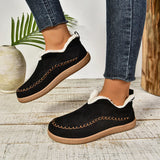 Breakj New Plus Wool Women's Warm Boots Casual Solid Color Suede Retro Large Size Snow Boots Cotton