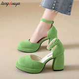 New High Heels Women Mary Janes Lolita Shoes Thick Platform Shoes Sandals Pumps Summer Party Ladies Shoes Mujer