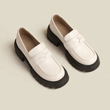 Breakj Loafer Shoes 2024 Spring And Autumn New Cake Simple Single Shoes British Style Students Small Leather Shoes