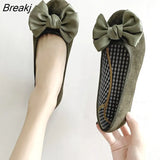 Women Boat Shoes Loafers Bow Casual Shoes Woman Flats Slip on Flat Shoes Candy Color Breathable shoes Espadrilles Big Size