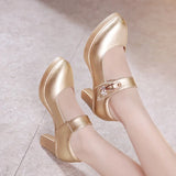 Women High Heels Block Heels Gold Silver Wedding Shoes Women Pumps 2023 Rhinestone 10cm Party Dress Shoe Plus Size