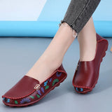 New Moccasins Women Flats Spring Female Leather Loafers Slip on Ballerina Women Casual Shoes Zapatos Mujer Plus Size