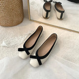 And Luxurious French Women's Shoes Flat-Soled Fairy Design Single Shoes Female Minority Square Head Retro Soft Leather With A Foot On Grandma's