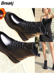 Flat Boots Clogs Platform Round Toe Zipper Winter Footwear Shoes Luxury Designer Boots-Women Low Rock Rubber 2023 Ladies