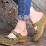 New Leisure Shoes Sports Shoes Baotou Middle Heel Slope Heel Women's Sandals Outdoor Slippers womens Shoes Comfort