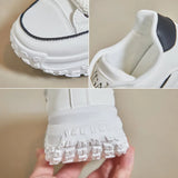 New High Top Cotton Sneakers Fashion Plush Warm Sports Dad's Shoes Color Matching Casual Running Platform Vulcanize