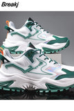 Fashion Breathable Mesh Casual Shoes Men Sneakers Spring Lace Up Platform Men's New Vulcanized Chaussure