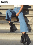 Design Gothic Boots Square Heel Platform Chunky Women Ankle Boots 2023 New Autumn Sexy Elegant Woman Shoes
