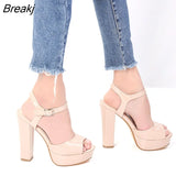 High Heels Summer Shoes Women Sandals 2023 Open Toe Party Ankle Strap Sandals Women 2023 High Heel Block Platform