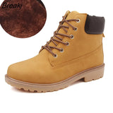 Boots For Women 2023 New Brand Snow Boots Fashion Warm Winter Boots Women Solid Square Heel Shoes Woman Plus Size
