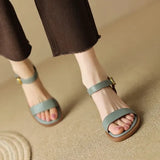Strap Comfort Shoes for Women Clogs With Heel Open Toe High Sandals Female 2023 Summer Espadrilles Platform Thick Peep