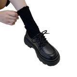 Hot Sale Shoes for Women Mary Janes Women's High Heels Fashion Lace Up Casual Boots Women New Round Toe Platform