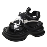 Sports Platform Sandals Women Summer 2023 Thick Bottom Wedge Walking Shoes Woman Peep Toe Lace Up Chunky Sandalias