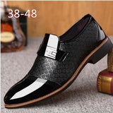 Men's shoes Leather Embossing Classic Fashion Luxury men shoes Wear-resistant Non slip Mans footwear Anti-slip Black