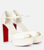 Breakj Cl New Fish Mouth High-Tight Buckle With Red-Soled Sandals Coarse Heel Waterproof Table Ultra-High Heel Sandals