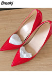 concise elegant shoes 10cm 12cm super high stiletto heel pointed toe office daily wear women Cleavage pumps black