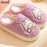 Autumn Warm Fluffy Slippers for Women 2023 Indoor House Shoes Cute Couple Plush Soft Furry Floor Slides Zapatillas
