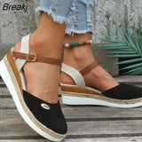 Women's sandals fashion tassel casual style women's shoes women's flat shoes summer vulcanized shoes solid color thick