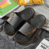 Men's Summer Slippers Outdoor Non-Slip Thicken EVA Beach Flip Flops for Men Home Bathroom Comfortable Sandals and