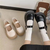 Lolita Shoes Women Japanese Cute Vintage Mary Janes Shoes Platform Chunky High Heel College Student Cosplay beige