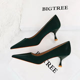 Breakj Fashion Simple Thin With High Heel Shallow Pointed With Women's Shoes Spring And Autumn New Women's Single