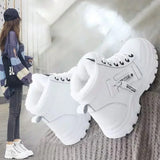 Winter Ladies Shoes Lace Up Women Sneakers Snow Ankle Boots Waterproof Warm Platform Botas Woman Footwear Botas De