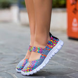 for Women Summer Weave Breathable handmade Shoes Light Flats Nursing Shoes Woman Sandals Handmade Woven Casual Mother