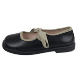 Low Heel Leather Shoes for Women Round Toe School Mary Janes Pumps Fashion Shallow Dress Shoes Soft Sole Single