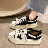 Womens Flat Sneakers New Style Breathable Floral Canvas Shoes Autumn Thick Platform All-match Student Sneakers Zapatillas
