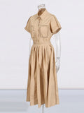 French Retro High-End Set 2025 New Embroidered Hollow Design Lantern Sleeve Top + Embossed