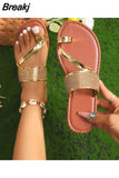 Women's Slippers Summer Ladies Crystal Bling Flip Flops Flats Female Beach Shoes Outdoor Light Casual Slides Fashion 2023