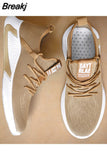 And Summer Fashion Mens Casual Shoes Lace-Up Breathable Sneakers Mens Vintage Shoes Brown Trainers Zapatillas