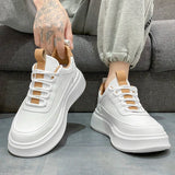 Men's Casual Shoes Leather White Shoes Vulcanized Comfortable Sneakers Men Athletic Sport Footwear Zapatos De