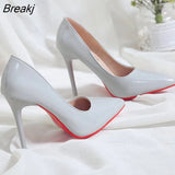 New High Heels Women's Shallow Mouth Pointed Toe Shoes Stiletto Professional Shoes Women's Wedding Shoes Chaussures