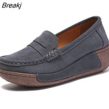 Sneakers for Women Fashion Platform Korean Version Rocking Shoes Female Slip on Casual Flat Warm Loafers Retro Mon