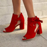 Heels Sandals Women's Summer New 2023 Korean Fashion Female Retro Peep Toe Chunky Heel Lace Up Pumps Ladies Rome