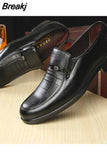 Men Leather Formal Business Shoes Male Office Work Flat Shoes Oxford Breathable Party Wedding Anniversary