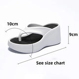 Toe Wedges Flip Flops for Women 2024 Summer Chunky Platform Beach Sandals Woman Thick Sole High Heeled Eva Slippers