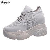 Heels Platform Sneakers Women Breathable Air Mesh Wedge Sock Shoes Woman 2023 Spring Casual Shoes Zapatos De