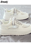Platform Running Sneakers Women Tennis shoes Woman Walking Chunky Sneakers white Casual Slip on Vulcanized