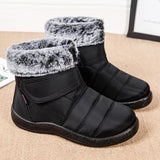 Non Slip Waterproof Snow Boots for Women Keep Warm Faux Fur Ankle Boots Woman Plus Size Winter Cotton Padded Shoes