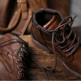 Men Ankle Boots Plus Size High Top Shoes Outdoor Work Casual Shoes Motorcycle Military Combat Boots Fashion Autumn